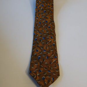 Mens Valentino Brown, Blue Floral Tie
